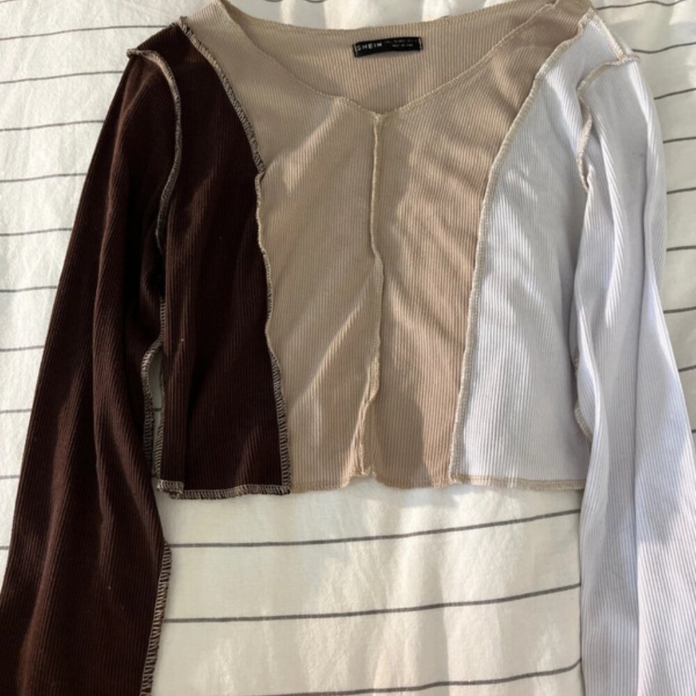 brown long sleeve top
